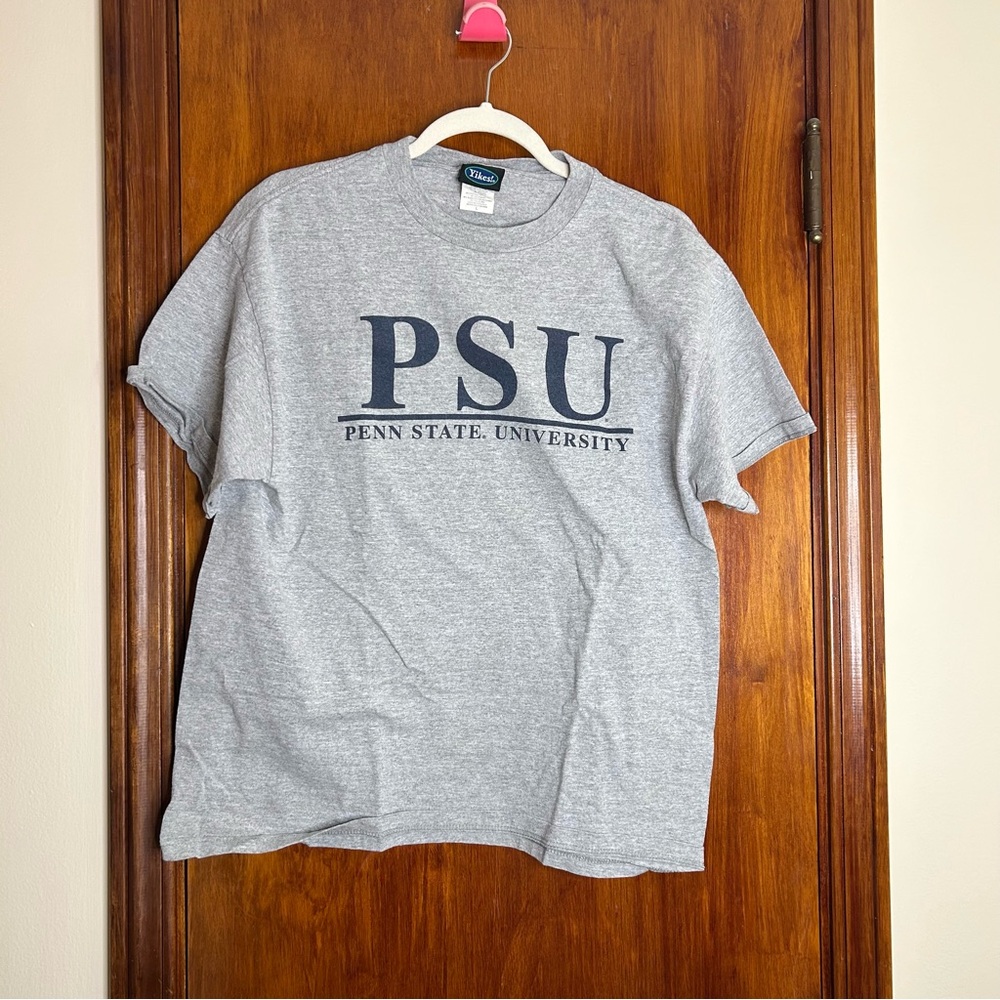 Penn State University Nitany Lions PSU Vintage Gray T-Shirt Size Large Crew Neck